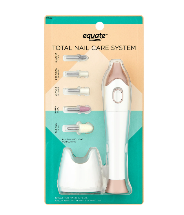 Equate Beauty Brand, Total Nail Care System, 5 Interchangeable Attachments, Neutral Color