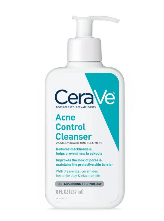 CeraVe Acne Face Wash, Acne Cleanser with Salicylic Acid and Purifying Clay for Oily Skin, 8 fl oz