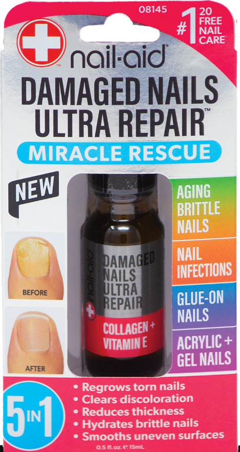 Nail-Aid - 5-in-1 Damaged Nails Multi-Repair for Fingernails or Toenails