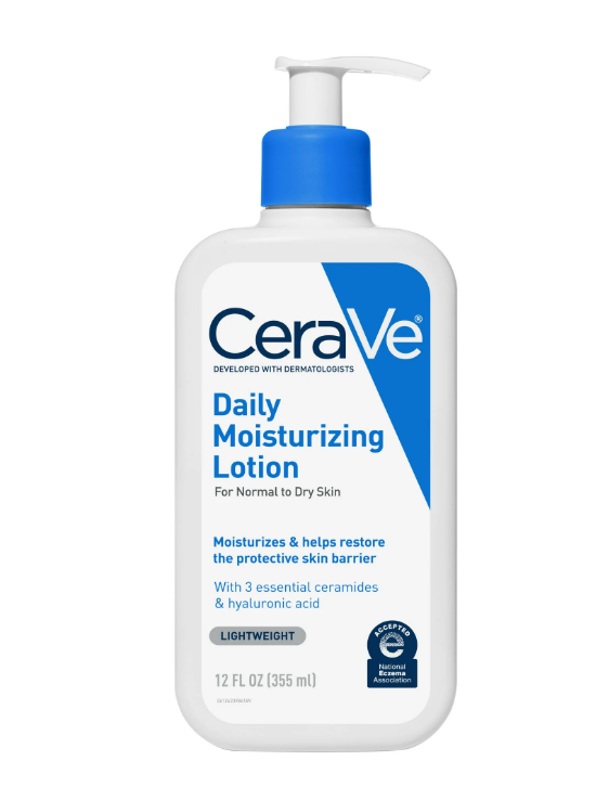 CeraVe Daily Moisturizing Face & Body Lotion with Hyaluronic Acid for Normal to Dry Skin, 12 oz