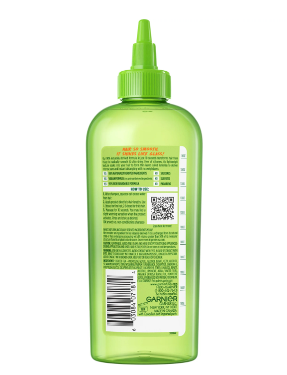 Garnier Fructis Sleek & Shine Argan Oil Smoothing Glass Hair Water, 6 fl oz