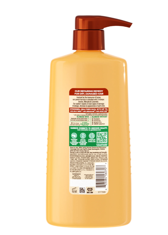 Garnier Whole Blends Honey Treasures Repairing Conditioner with Royal Jelly Honey, 26.6 fl oz