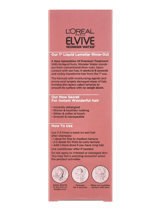 L'Oreal Paris Elvive Wonder Water Rinse-out Treatment, for Damaged Hair, 6.8 fl oz