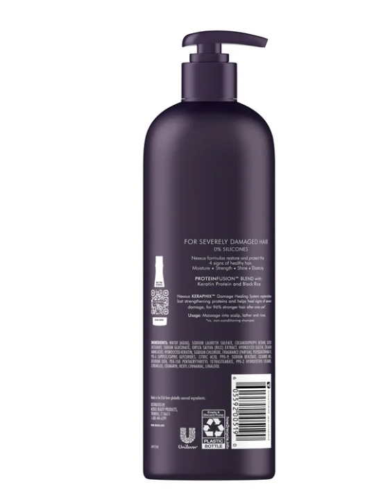 Nexxus Keraphix Daily Shampoo with Keratin Protein and Black Rice, 16.5 fl oz